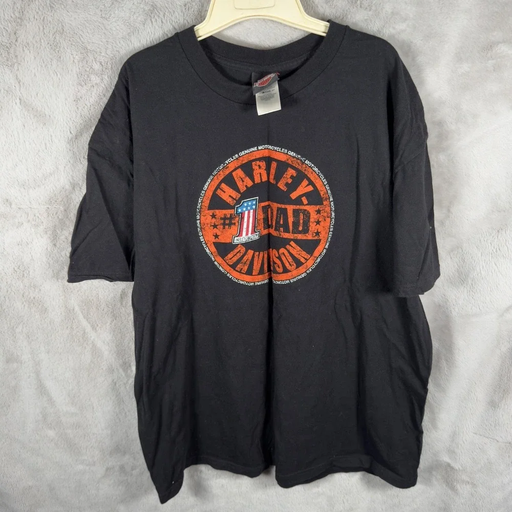 Vintage Harley Davidson‎ Chicago Windy City #1 Dad Shirt Black 2XL Feb 2005 55X3